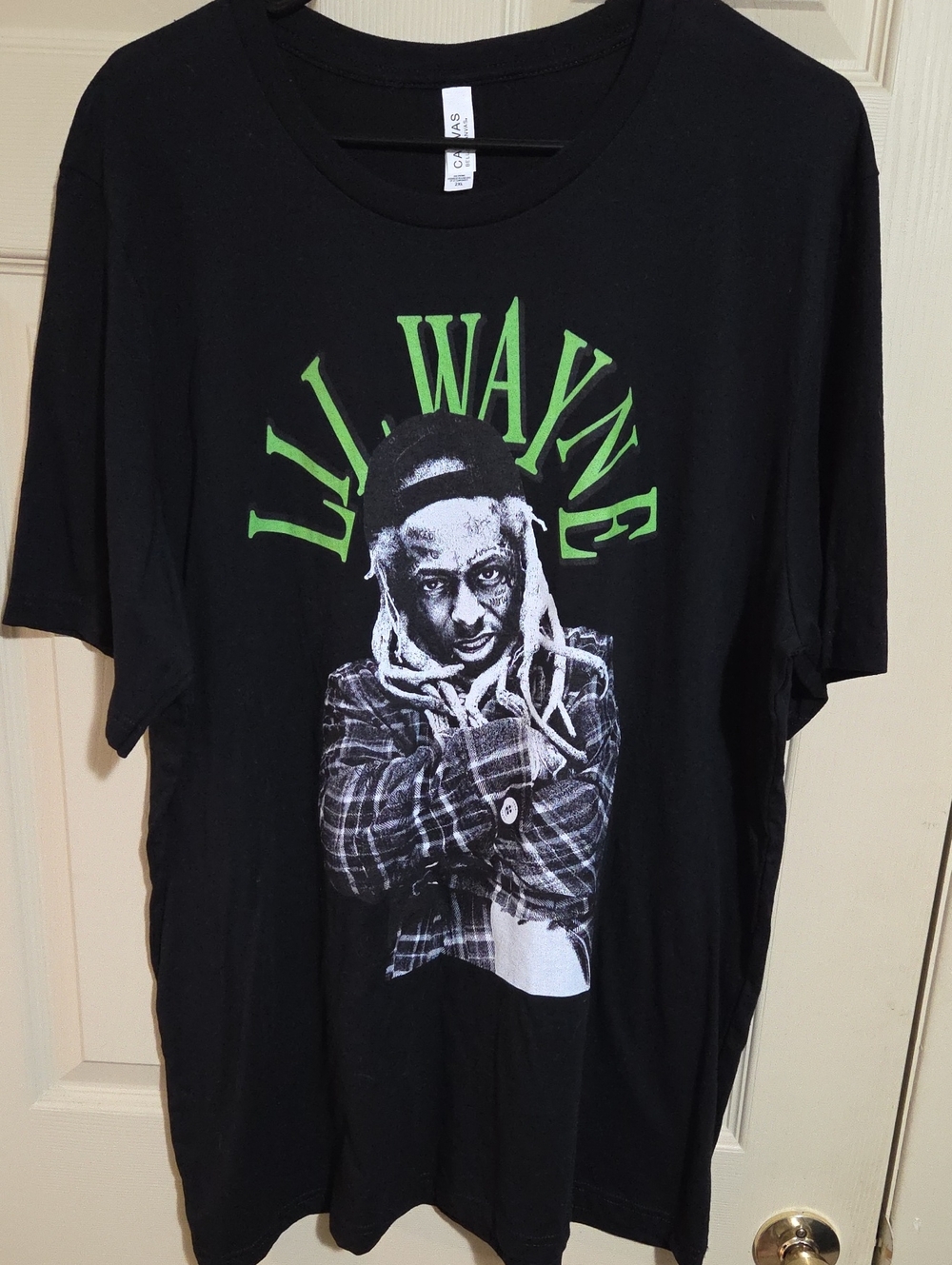 Lil Wayne Graphic Tee in Black with Green Lettering